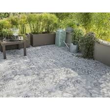 Carrelage Sol Exterieur Forte Effet Carreau De Ciment Grisblanc Villa L20xl20 Cm Leroy En 2020 Sol Exterieur Carrelage Terasse Exterieur Carrelage Terrasse Exterieur