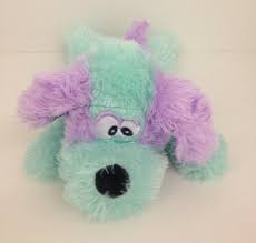 National Toy Turquoise Purple Laying Fluffy Dog Plush Stuffed Animal 12 Fluffy Dogs Plush Stuffed Animals Toys