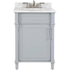 Cheap bathroom vanities under $200. Home Decorators Collection Aberdeen 32 In W X 23 In D Corner Vanity In Grey With Carrara Marble Top With White Sinks Aberdeen 32g The Home Depot
