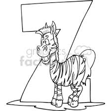 Alphabet Letters Clipart Black And White Black And White Letter Z With A Zebra Zebra Coloring Pages Alphabet Coloring Pages Coloring Pages