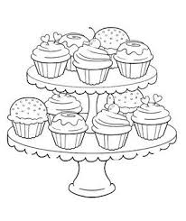 Download or print this amazing coloring page: Birthday Cupcake Steady And Delicious Coloring Page Birthday Cupcake Coloring Pages Birthday Coloring Pages Coloring Pages