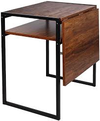 Amazon Com Folding Dining Table Compact Drop Leaf Table For Small Spaces Multifunction In 2020 Dining Table Small Space Furniture For Small Spaces Expandable Table
