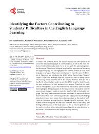 We did not find results for: Pdf Identifying The Factors Contributing To Students Difficulties In The English Language Learning