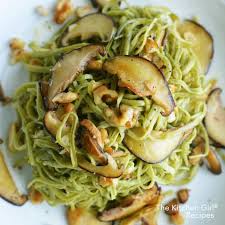 Because they are mostly beans, they're a good source of protein. Mushroom Walnut Edamame Spaghetti How To Cook Edamame Pasta Recipe Edamame Spaghetti Edamame Pasta Edamame Recipes