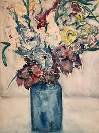 40 vase flower paintings ranked in order of popularity and relevancy. Elias Newman Vase Of Flowers Vibrant Floral 1946 Bezalel Palestine Watercolor Painting For Sale At 1stdibs