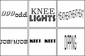 Wuzzles are word puzzles consisting of combinations of words, letters, figures or symbols positioned to create disguised words, phrases, names, places, sayings etc. Free Word Puzzles Bamboozable