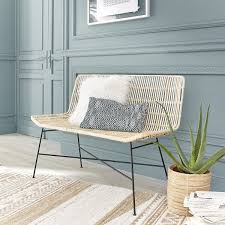 Les canapés en rotin peuvent être utilisés dans des espaces intérieurs, mais leur solidité et leur. Canape En Rotin Et Metal 120 Bohema Mobilier De Salon Bdbd