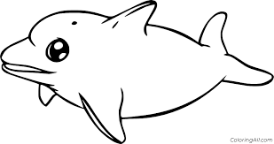 Also look at our large collection of animal coloring pages for preschool, kindergarten and grade school children. Easy Baby Dolphin Coloring Page Coloringall