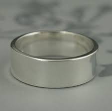 Band Mens Wedding Ring 8mm Wide Band Flat Edge Ring Silver Wedding Band Cigar Ring Simple Wedding Band Flat Silver Ring Wide Thumb Ring Silver Wedding Bands Wedding Rings 8mm Men S