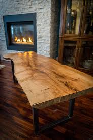 Reclaimed Silver Maple Slab Coffee Table In Toronto On Etsy 550 00 Wood Slab Table Furniture Home