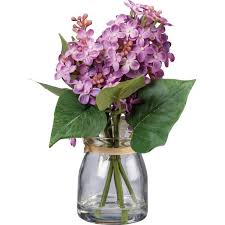 Common purple flowers in arrangements. Longshore Tides White Lilac Centerpiece In Vase Reviews Wayfair