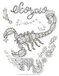 Nov 29 2015 coloring page zodiac sign scorpio in zentangle style. Pin On Adult Coloring Pages At Coloringgarden Com