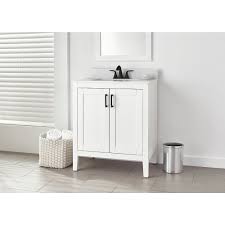 3 of 9 warm & contemporary with lots of storage. Home Decorators Collection Ellia 30 Inch 2 Door Bathroom Vanity In White With Engineered S The Home Depot Canada