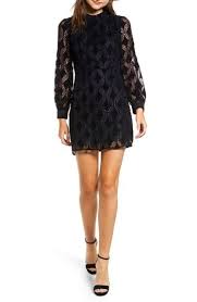 Moon River Puff Sleeve Chenille Lace Dress Trendy Cocktail Dresses Puff Sleeve Dresses Lace Dress