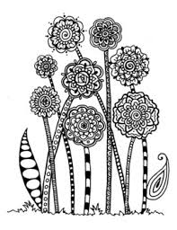 This flower garden coloring page is packed with cute crawlies: Zentangle Flower Garden Coloring Sheet By Rlm Doodles Tpt
