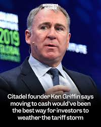 The hedge fund boss said it had been a very tough time for fundamental  investors, with policy from the administration changing rapidly. (Credit:  Michael Kovac) #citadel #tariffs #stockmarket
