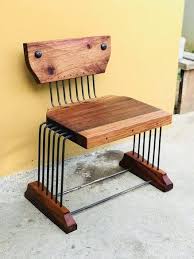 Mixed Metal And Wood Chair Chair Metal Mixed Metal And Wood Chairs Wood Chair Industrial Furniture Wood