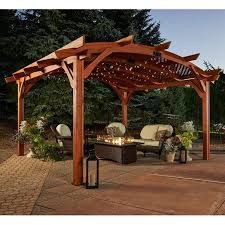 Sonoma Arched Wood Pergola 16 X 16 Ft Walmart Com In 2020 Wood Pergola Pergola Pergola Designs