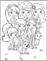 Strawberry shortcake and friends coloring page from strawberry shortcake category. 8 Cooking Ideas Strawberry Shortcake Cartoon Cooking Cute Coloring Pages