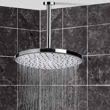 You can adjust the angle of the chrome rain showerhead with the adjustable overhead bracket. Remer 347n 356md20 By Nameek S Water Therapy 8 Ceiling Mount Rain Shower Head With Arm Chrome Thebathoutlet