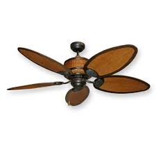 Cane Isle Tropical Ceiling Fan 52 Real Rattan Blades And Motor Housing Leds