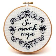 Check spelling or type a new query. So Much Nope Cross Stitch Pattern Peacock Fig