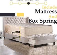 Nutan10 Inchmedium Plushtight Top Memory Foam Gel Faom Fully Assembled Mattress And 8 Inch Wood Box In 2020 Spring Foundation Pillow Top Mattress Mattress Box Springs
