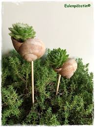 It S Schnecken Time Bepflanzte Schneckenhauser Schnecken Garten Garten Deko Und Garten Ideen