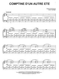 Comptine D Un Autre été L Après Midi Piano Comptine D Un Autre Ete Partitions Yann Tiersen Piano Solo Yann Tiersen Comptine D Un Autre Ete Tiersen