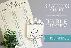 printable seating chart table number template