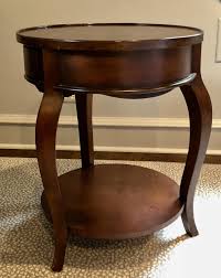 Maybe you would like to learn more about one of these? Traditional Round Wooden Night Stand With Shelf Chairish Wooden Nightstand Bedside Tables Nightstands Nightstand