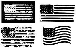 Free Free American Flag Black And White Svg