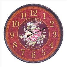 Image Detail For Round Wall Clock With Flowers Antique Finish Floral Wall Clocks Clock Face Clock