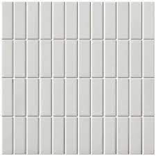 Transform your kitchen with our range of beautiful kitchen tiles. Skid Resistant Unglazed Porcelain Mosaic Tile Sheet London 3 X1 Rectangle Bright White Box 9 7 Sq Ft Mosaic Tile Sheets Mosaic Tiles Porcelain Mosaic Tile