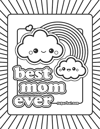Happy birthday drawing text at paintingvalley com explore. Cute Happy Birthday Mom Coloring Page Novocom Top