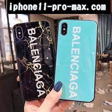 バレンシアガ balenciaga iphone11pro max ケース 強化ガラス製保護カバー 光沢感有り シンプル風デザイン アイホン多機種対応 ケース 携帯電話ケース 携帯 ケース