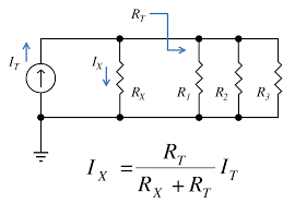 In series circuits, current is constant throughout the loop so that you can measure a single component's current in a series circuit to determine the current of all. Current Divider Wikipedia
