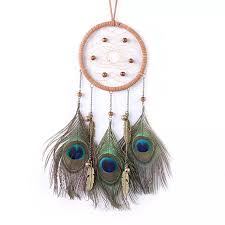 Use blue or green ribbon to tie peacock room decor with feathers around the four bedposts. Colorful Dream Catcher Net Charmful Handmade Peacock Feather Wall Hanging Decor Wall Decor For Home Gardern Yard Wind Chimes Hanging Decorations Aliexpress