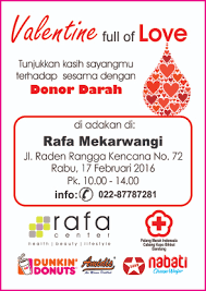 Donor darah bisa anda lakukan kembali 3 bulan (pria) dan 4 bulan (wanita) setelah donor darah terakhir. Blood For Love Tunjukan Kasih Sayang Dengan Donor Darah Rafa Clinic