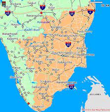 Railway network map of tamilnadu showing the railway lines flow in and out side if tamil nadu. Jungle Maps Map Of Karnataka And Kerala