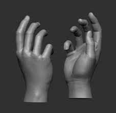 Female Hand Pose 2 3d Print Model