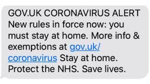 Requirements under those orders that are more. Coronavirus Mobile Networks Send Stay At Home Text Bbc News