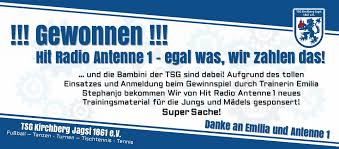 Continue listening to your favorite stations anytime, anywhere. Gewonnen Hit Radio Antenne 1 Egal Was Wir Zahlen Das Tsg 1861 Kirchberg E V
