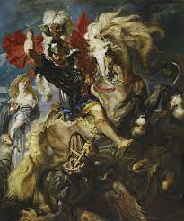 San jorge y el dragón. Rubens San Jorge Y El Dragon Museo Del Prado 1605 Saint George And The Dragon Rubens Peter Paul Rubens Saint George And The Dragon Rubens Paintings