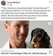 My first podcast with @tmcnerney and Veterinary Anesthesia Nerds. This team  are always the stars of @fetchdvm360 providing top caliber education  accessible to technicians and veterinarians alike. Thanks for the  opportunity @vetanesthesianerds .