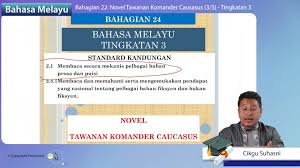 Watak sampingan dan perwatakan (novel tingkatan 3). Topik 22 Novel Tawanan Komander Caucasus Jom Tuisyen
