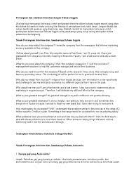 Untuk itu pelajarilah contoh interview kerja dalam bahasa inggris di hotel berikut ini. Contoh Interview Bahasa Inggris Dan Jawabannya