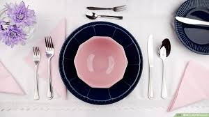 For example, this type of table setting usually contains multiple types of glasses, silverware for specific dishes like dessert, seafood, and salads. 11 Ways To Set Silverware Wikihow