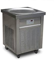 Usa Hot Sale Etl Approval Single 55cm Round Pan Fry Ice Cream Machine Fried Ice Cream Rolled Machi In 2020 Fried Ice Cream Machine Fried Ice Cream Best Ice Cream Maker