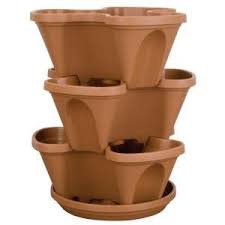 Stack A Pot Resin Stackable Planter Rzjmin0 At The Home Depot Stackable Planters Lawn And Garden Vertical Garden Planters
